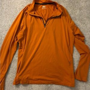 REI CO-OP Burnt Orange Quarter-Zip Pullover